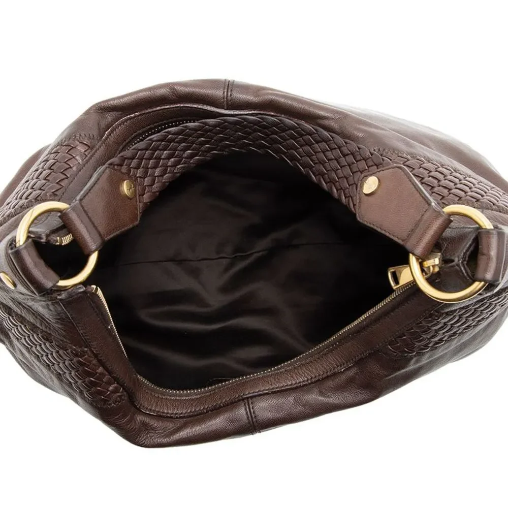 Saint Laurent Leather Braided Handle Hobo - Picture 7 of 15